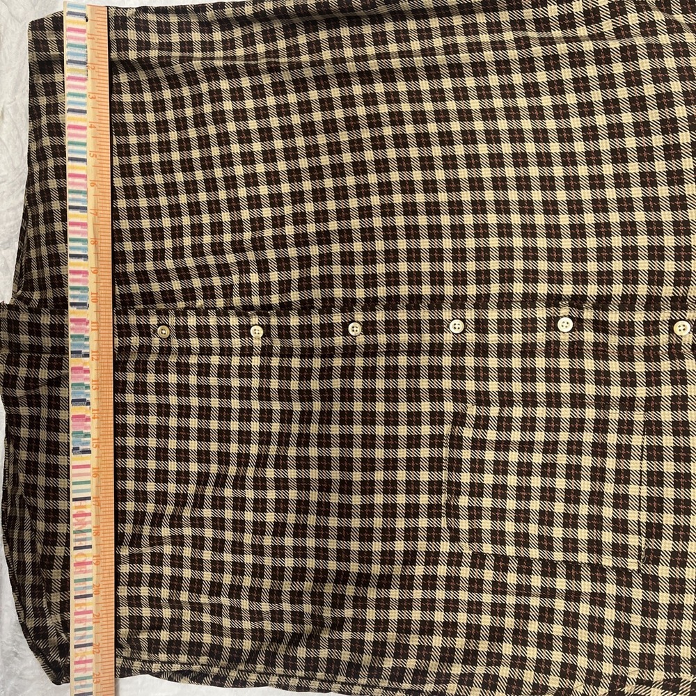 Burberry Mens Button Up Shirt Multicolor Plaid Cotton Long Sleeves USA Large - Picture 6 of 12